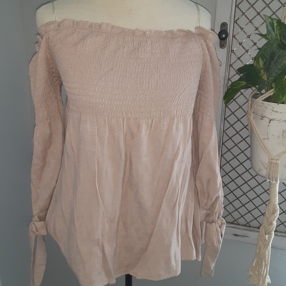 Dusty Rose Off shoulder top